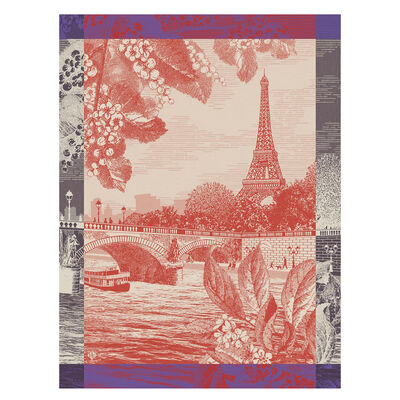 Tea towel Paris sur seine Cotton,  Tea towel Paris sur seine Cotton