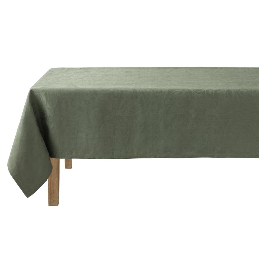 Tablecloth Tivoli Green 69"x69" 100% linen, , hi-res image number 7