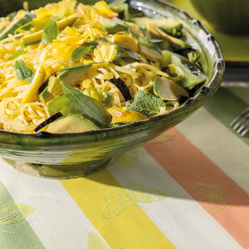 Tablecloth Bal des papillons Yellow &Oslash;175 100% cotton, , hi-res image number 4