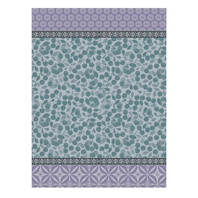 Tea towel Cerises Blue 24"x31" 100% cotton