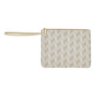 Pouch Picto Beige 8"x6" 100% cotton, acrylic coating. Garnish: Cattle leather, , hi-res image number 1