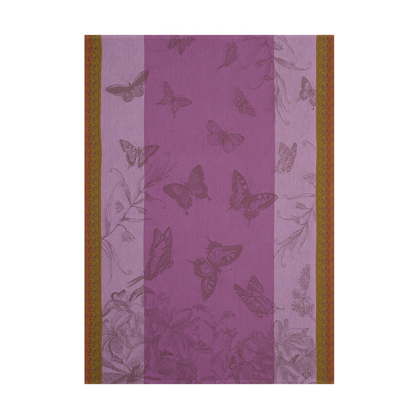 Tea towel Jardin des papillons Iris 24"x31" 100% cotton, , hi-res image number 0