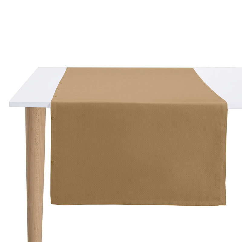 Runner Portofino Pluriel Brown 22"x69 100% linen, , hi-res image number 0