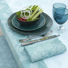 Tablecloth Syracuse Aqua 69"x69" 100% cotton, , hi-res image number 2