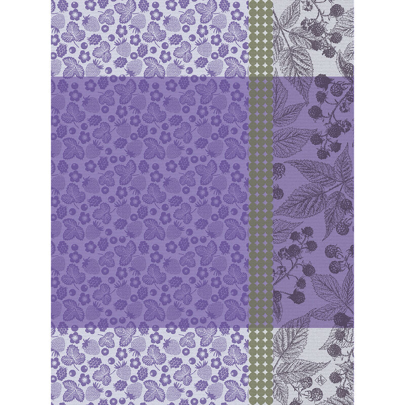 Tea towel Cueillette d'&eacute;t&eacute; Purple 24"x31" 100% cotton, , hi-res image number 0