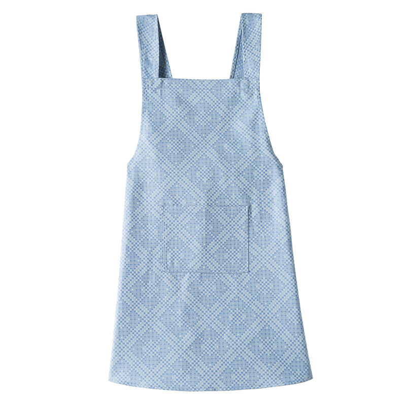 Apron Essentiel Graphique Blue 32"x53" 100% cotton, , hi-res image number 0