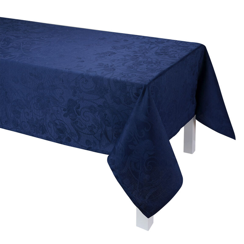 Tablecloth Tivoli Sapphire 69"x69" 100% linen, , hi-res image number 1