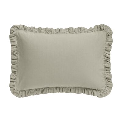 Taie d&eacute;corative Eclat Volant Coton