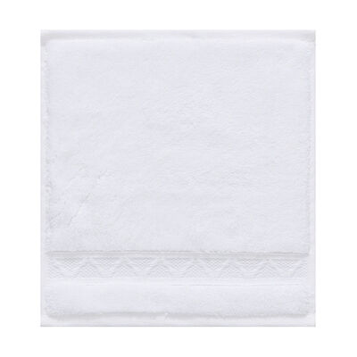 Carré visage Caresse Blanc 30x30 100% coton,  Carré visage Caresse Blanc 30x30 100% coton