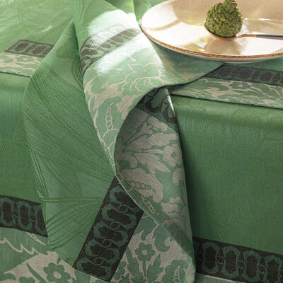 Napkin Escapade Tropicale Green 23"x23" 100% linen,  Napkin Escapade Tropicale Green 23"x23" 100% linen