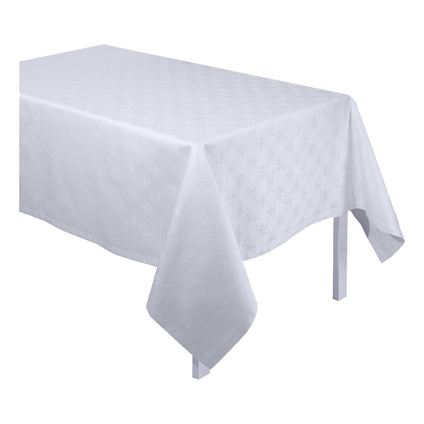 Tablecloth Anneaux White 67"x67" 100% cotton, , hi-res image number 2