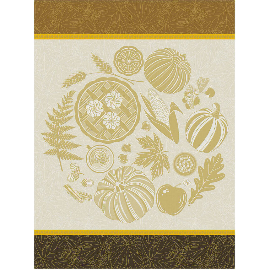 Torchon Thanksgiving Ch&ecirc;ne 60x80 100% coton, , hi-res image number 0