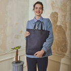 Hand-carried bag Palme Blue  100% cotton, acrylic coating. Garnish: Cattle leather, , hi-res image number 5