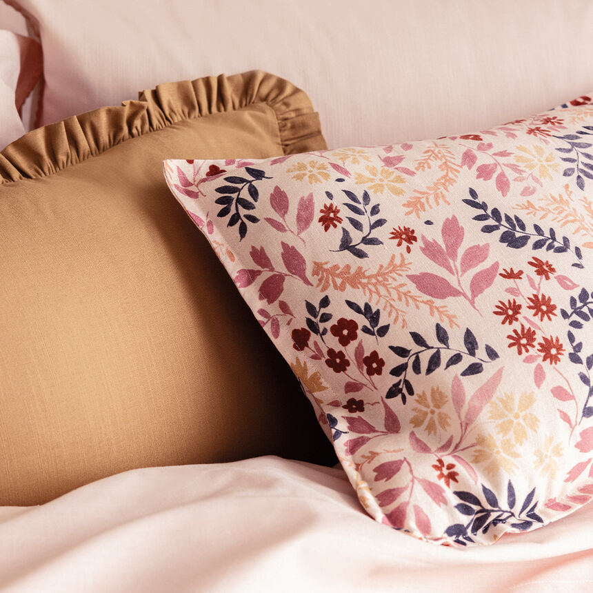 Cushion cover Campagne Pink 20"x20" 50% cotton - 50 % linen, , hi-res image number 1