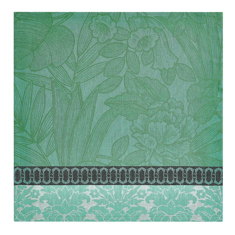 Napkin Escapade Tropicale Green 23"x23" 100% linen, , hi-res image number 1