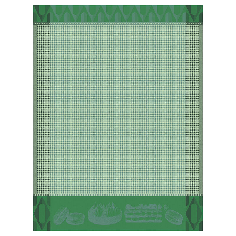 Hand towel Pâtisseries Françaises Green 60x80 100% cotton, , hi-res image number 0