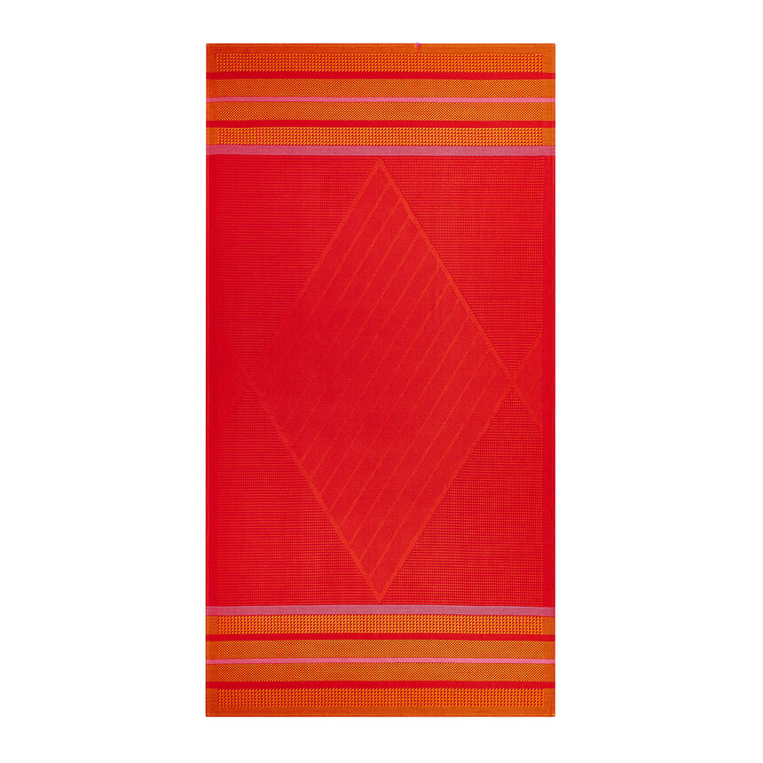 Beach towel Sand Club Voile Orange 39"x79" 100% cotton, , hi-res image number 1