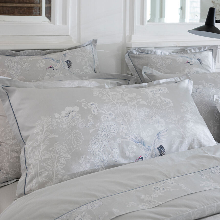Pillowcase Envol Grey 80x80 100% cotton, , hi-res image number 2