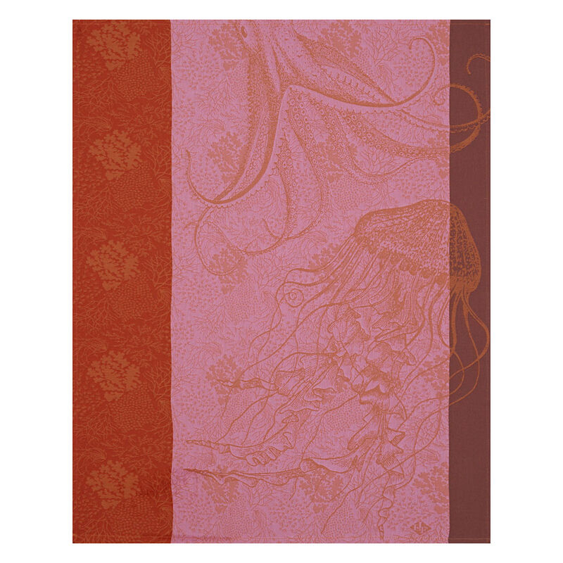 Tea towel Fonds marins meduse Anemone 60x80 100% cotton, , hi-res image number 0