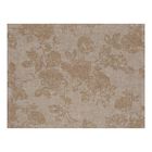Coated placemat Casual Flower Brown 17"x13" 100% linen, acrylic coating, , hi-res image number 1