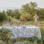 Tablecloth Pois de senteur Pink 59"x59" 50% cotton - 50 % linen, , hi-res image number 0