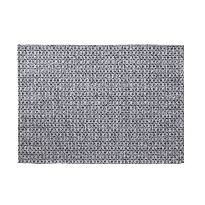 Coated placemat Empreintes Tissage Blue 20"x14" 100% cotton, , hi-res image number 1