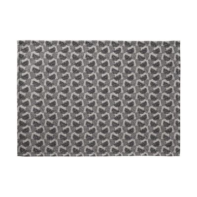 Coated placemat Empreintes Pois Black 50x36 100% cotton