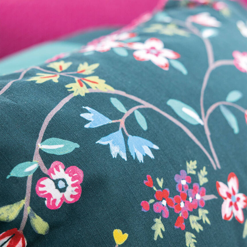 2 Pillowcases Vagabonde Green 22"X42"King,Pair 100% cotton, , hi-res image number 2