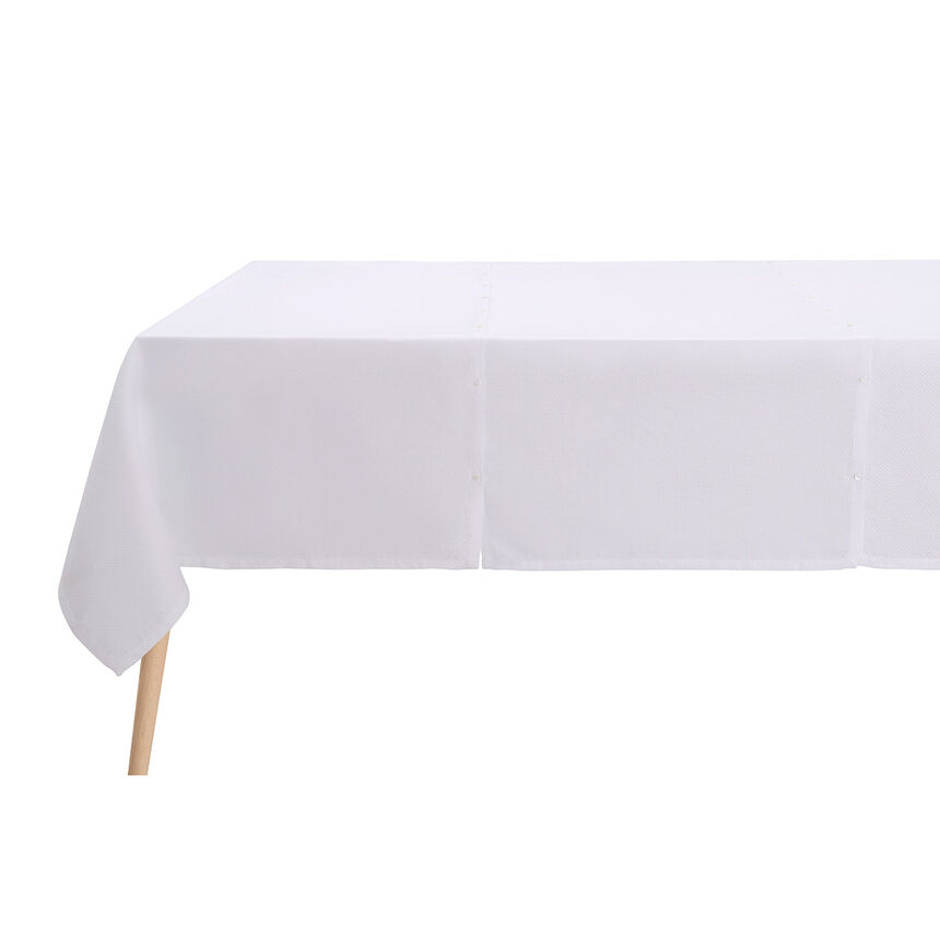 Tablecloth Portofino Pluriel White 69"x69" 100% linen, , hi-res