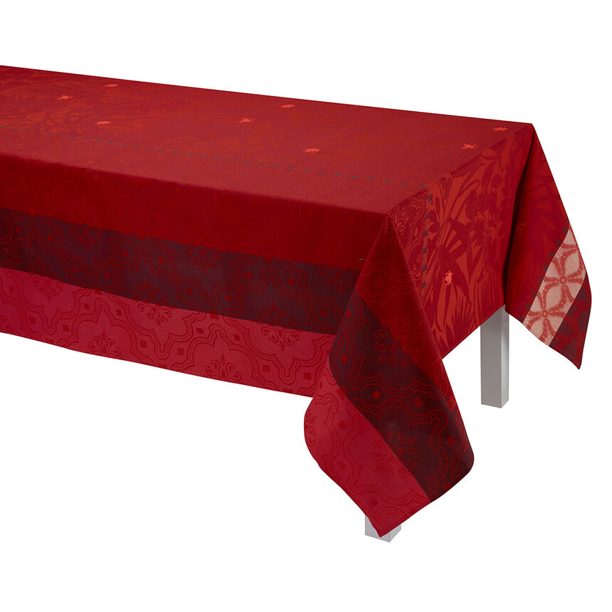 Coated tablecloth Bahia Red 59"x59" Cotton / 1% Poliestere, , hi-res image number 1