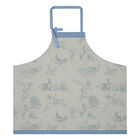 Apron Joséphine Blue 35"x38" 100% cotton, , hi-res image number 0