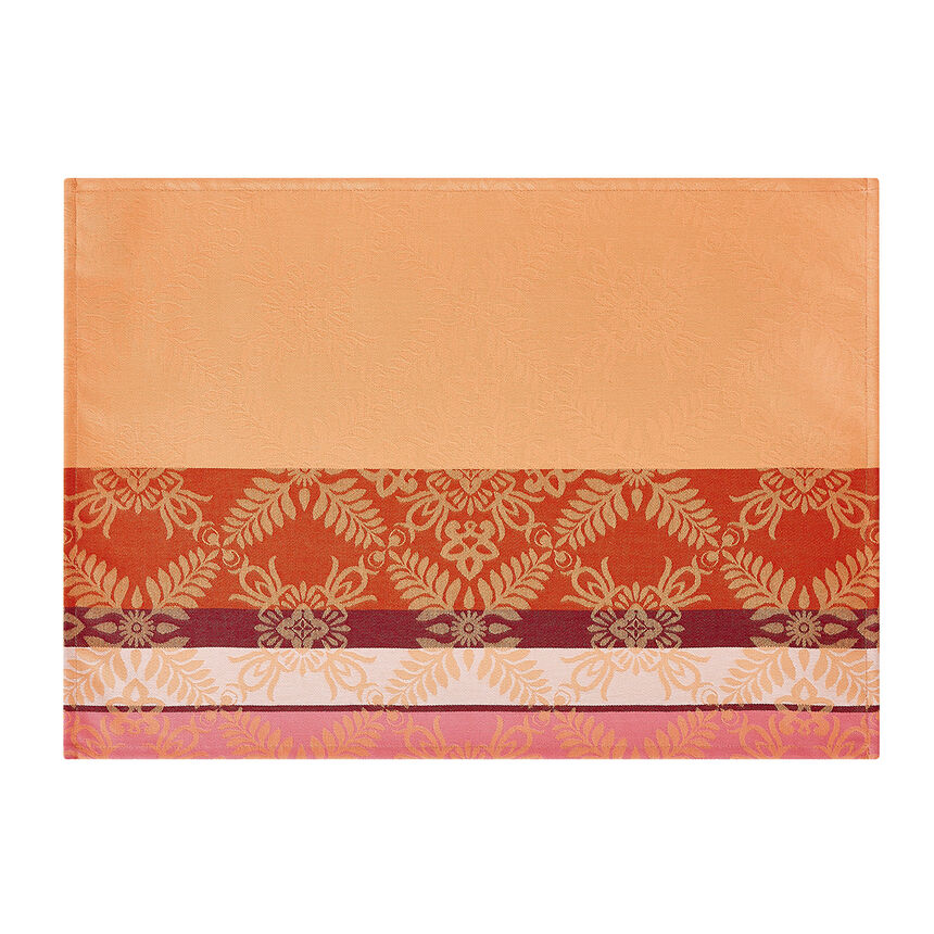 Coated placemat Mumbai Enduit Orange 50x36 100% cotton, , hi-res image number 1