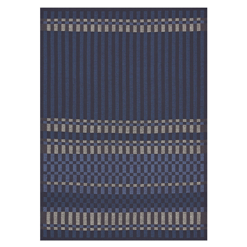 Tea towel Origin Rythme Blue 24"x31" 100% cotton, , hi-res image number 0
