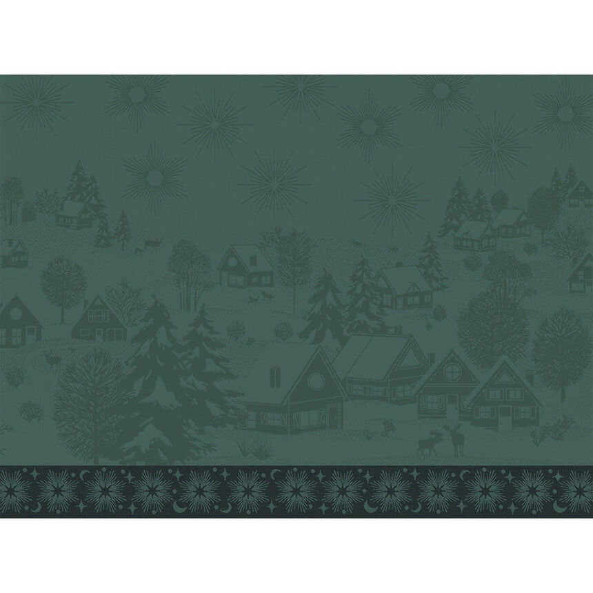 Placemat Sous les &eacute;toiles Green 20"x14" 100% cotton, , hi-res image number 1