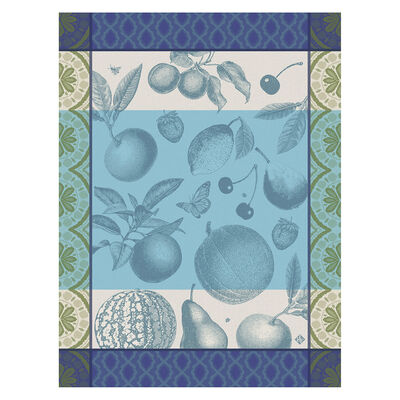 Tea towel Arrière-Pays Blue 24"x31" 100% cotton,  Tea towel Arrière-Pays Blue 24"x31" 100% cotton