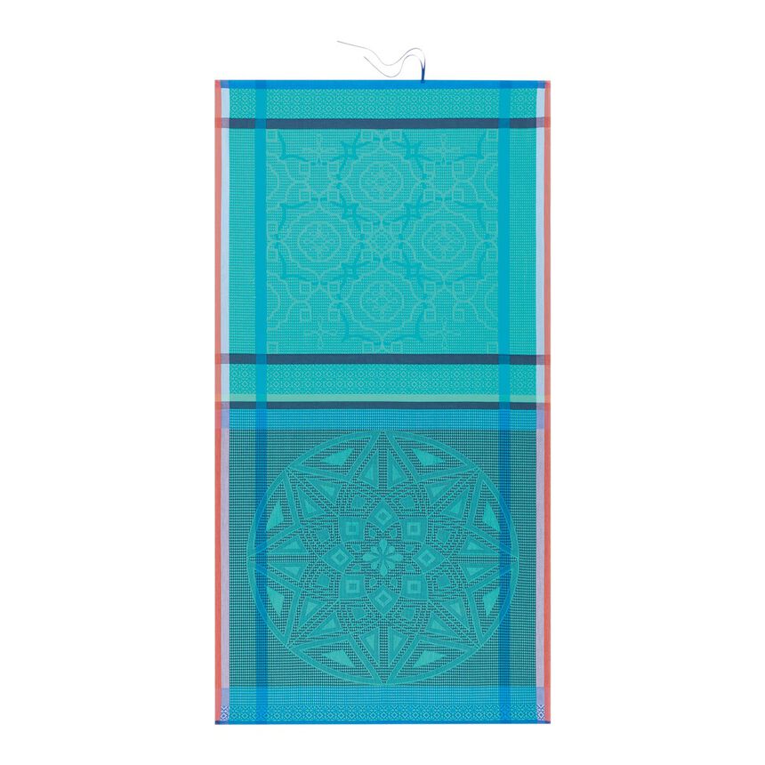 Beach towel Zellige Swimming pool 39"x79" 100% cotton, , hi-res image number 0