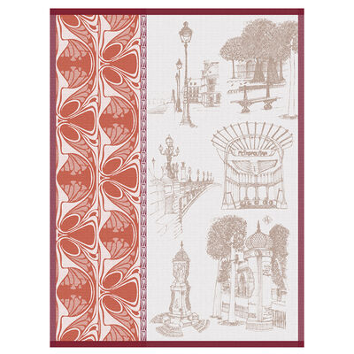Tea towel Carnet de Paris Cotton,  Tea towel Carnet de Paris Cotton