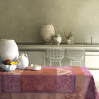 Tablecloth Jardin d'orient Red 69"x69" 100% linen, , hi-res image number 0