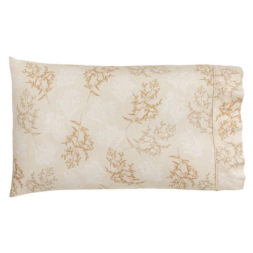 2 Pillowcases Champ&ecirc;tre Beige 56X84 100% cotton, , hi-res
