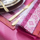 Serviette de table Mumbai Fuchsia 50x50 100% coton, , hi-res image number 0