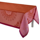 Tablecloth Jardin d'orient Red 69"x69" 100% linen, , hi-res image number 1