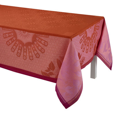 Tablecloth Jardin d'orient Red 175x175 100% linen