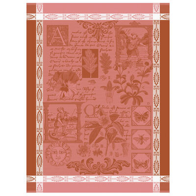 Tea towel Herbier Pink 24"x31" 100% cotton