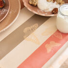 Coated tablecloth Bal des papillons Coated Pink Ø69" 100% cotton, , hi-res image number 0