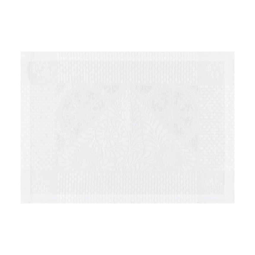Placemat Bosphore Blanc White 21"x15" 50% cotton- 50 % linen, , hi-res image number 1
