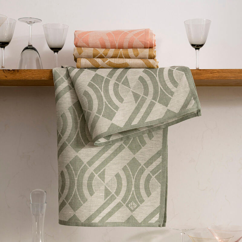 Crystal towel Néo Yellow 24"x31" 100% linen, , hi-res image number 0