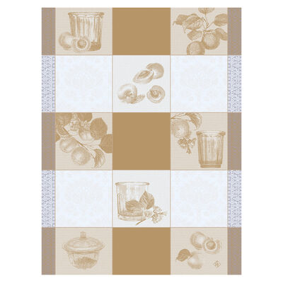 Tea towel Confitures Carreaux Beige 60x80 100% cotton,  Tea towel Confitures Carreaux Beige 60x80 100% cotton