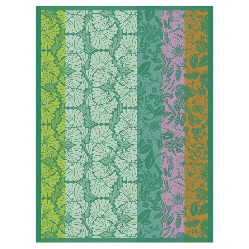 Tea towel Cottage Green 24"x31" 100% cotton, , hi-res image number 1