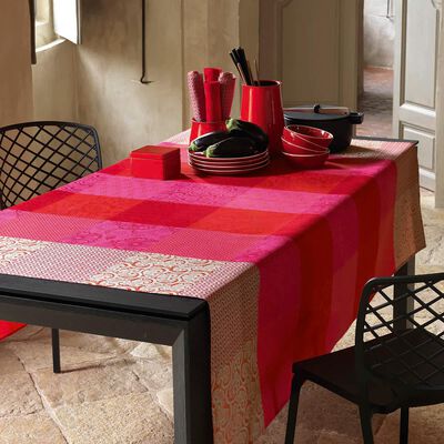Coated tablecloth Fleurs de Kyoto Cotton,  Coated tablecloth Fleurs de Kyoto Cotton