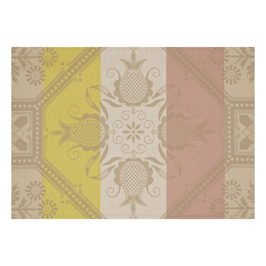 Coated placemat Hacienda Beige 20"x14" 100% cotton, , hi-res image number 1